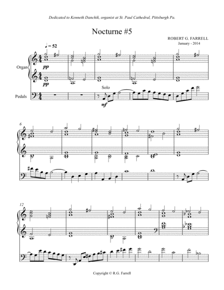 Organ Nocturne 5 Sheet Music