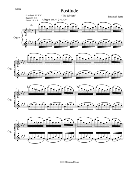 Organ Postlude The Jubilant Sheet Music