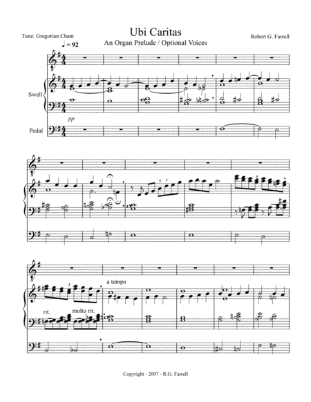 Organ Prelude 18 Sheet Music