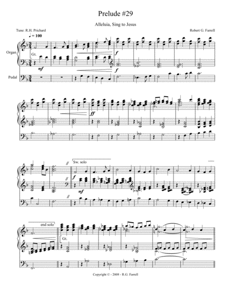 Organ Prelude 29 Sheet Music