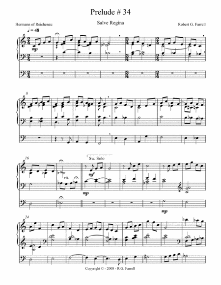 Organ Prelude 34 Sheet Music