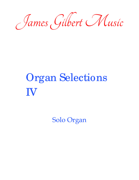 Organ Selections Iv Sheet Music