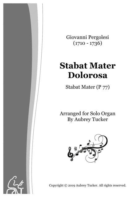 Free Sheet Music Organ Stabat Mater Dolorosa P 77 Giovanni Pergolesi