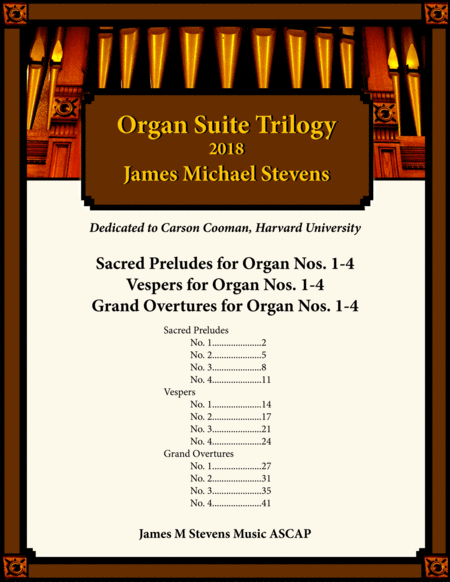 Organ Suite Trilogy 2018 Sheet Music