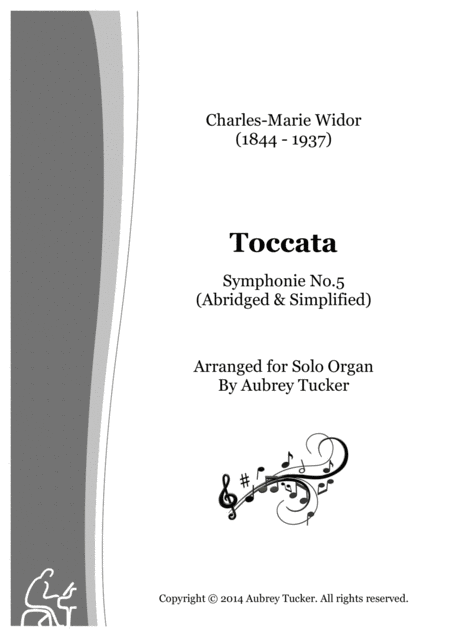 Organ Toccata From Symphonie No 5 Abridged Simplified Charles Marie Widor Sheet Music