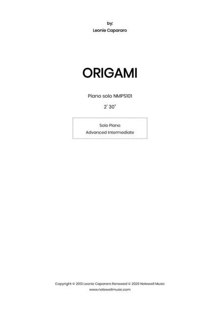 Origami Piano Solo Sheet Music