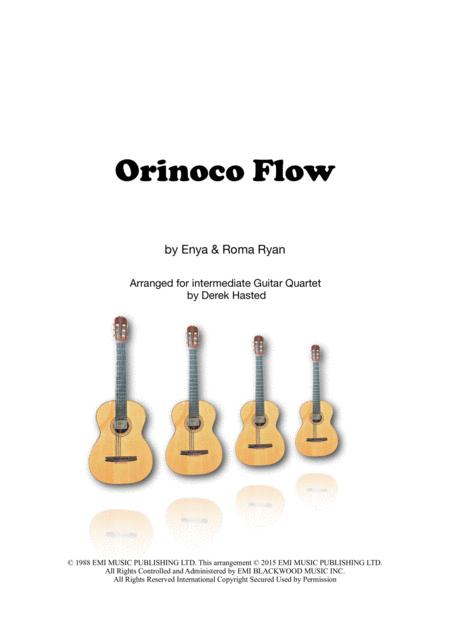 Orinoco Flow For Guitar Quartet Large Ensemble Sheet Music