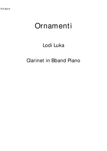 Ornamenti Sheet Music