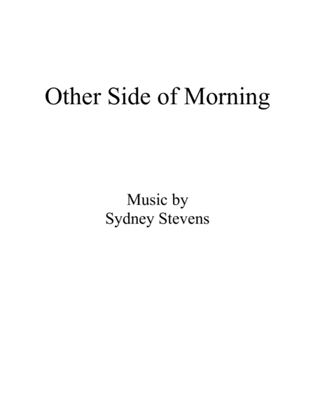 Other Side Of Morning Sheet Music