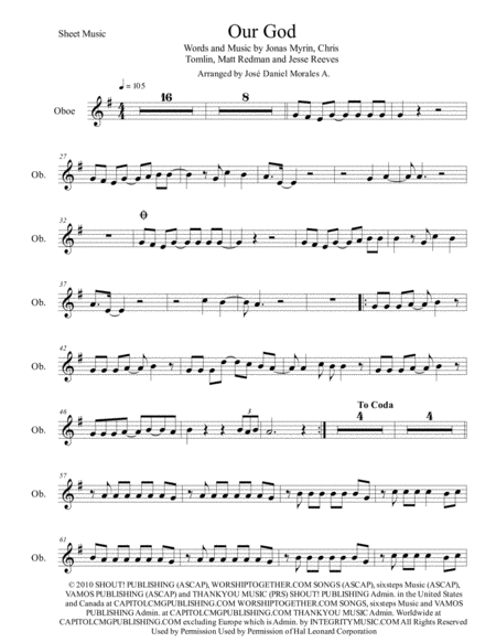 Our God For Oboe Sheet Music