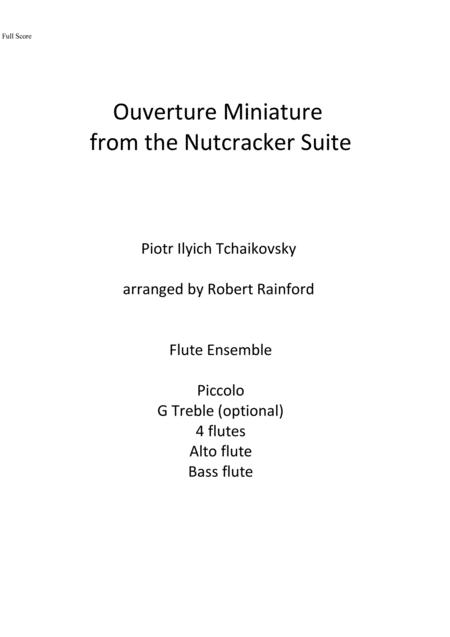 Free Sheet Music Ouverature Miniature From The Nutcracker