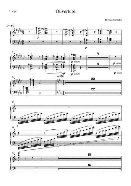 Ouverture Harp Part Sheet Music