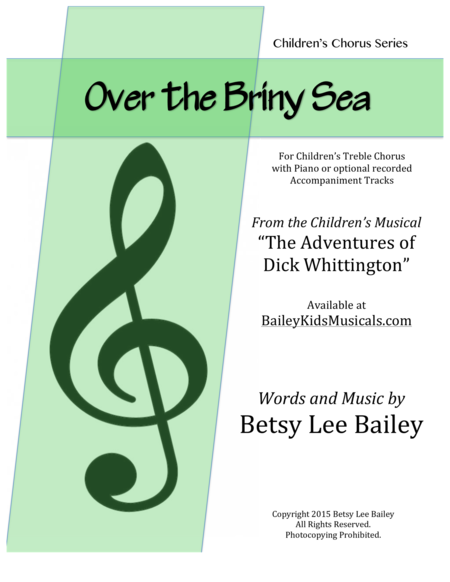 Over The Briny Sea Call And Response Song For 2 Part Childrens Chorus Sheet Music