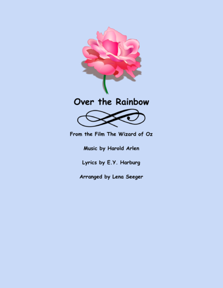 Free Sheet Music Over The Rainbow Clarinet And Piano