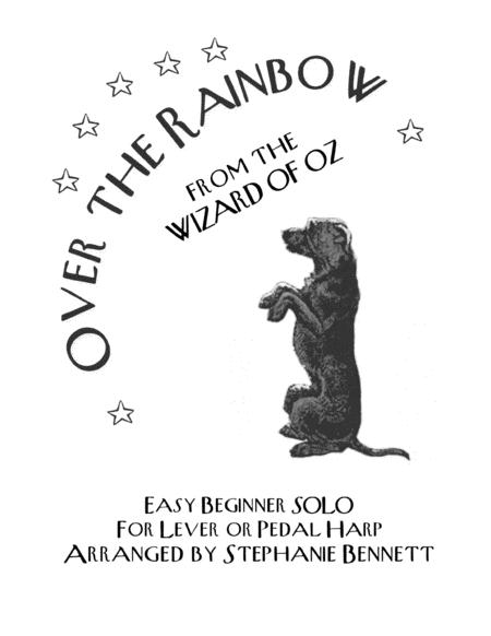 Free Sheet Music Over The Rainbow From The Wizard Of Oz Beginner Harp Solo Lever Or Pedal Harp