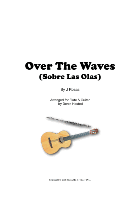 Over The Waves Easy Flute Guitar Sheet Music