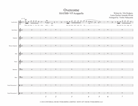 Overcome Ssatbb Acappella Sheet Music