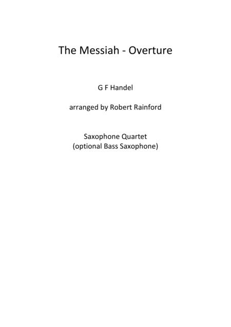 Free Sheet Music Overture From The Messiah