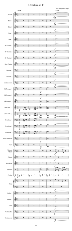 Overture In F Sheet Music