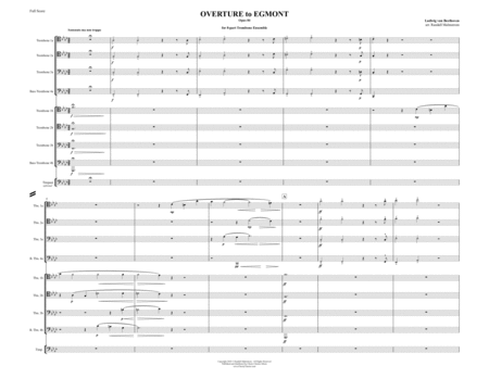 Overture To Egmont Op 84 For 8 Part Trombone Ensemble Sheet Music