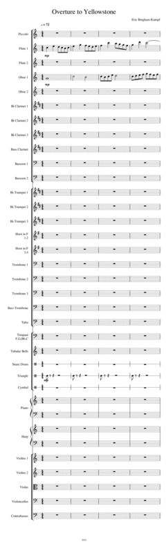 Free Sheet Music Overture To Yellowstone