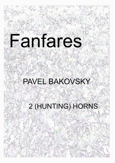 Free Sheet Music P Bakovsky Fanfares For 2 Hunting Horns