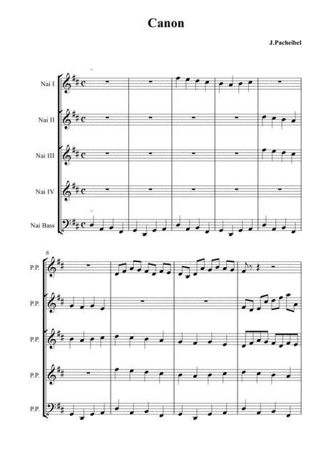 Free Sheet Music Pachelbel Canon