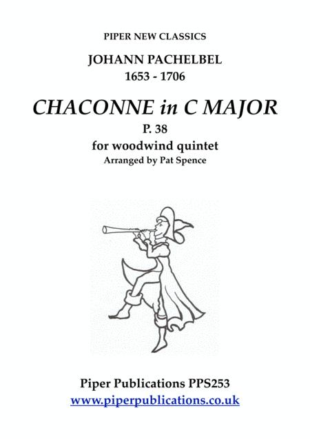 Free Sheet Music Pachelbel Chaconne In C Major P 38 For Woodwind Quintet