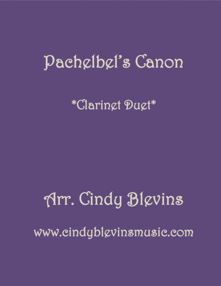 Free Sheet Music Pachelbels Canon For Clarinet Duet