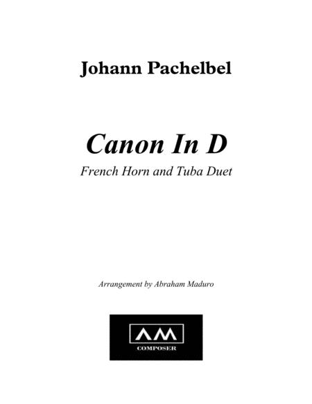 Free Sheet Music Pachelbels Canon In D French Horn And Tuba Duet