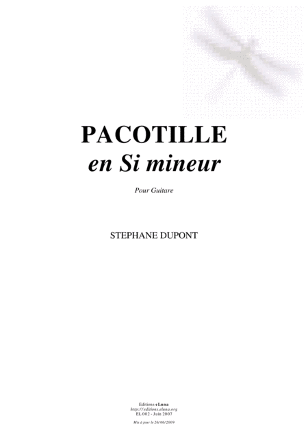 Free Sheet Music Pacotille En Si Mineur