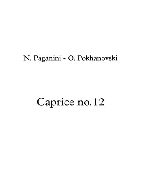 Free Sheet Music Paganini Caprice 12 For Violin And Piano