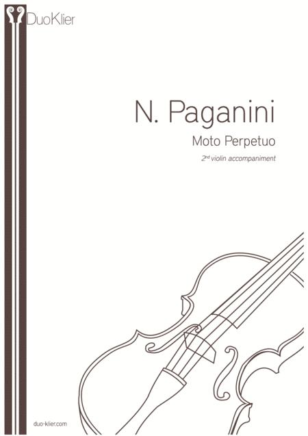 Paganini Moto Perpetuo 2nd Violin Accompaniment Sheet Music