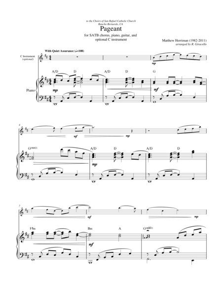 Free Sheet Music Pageant