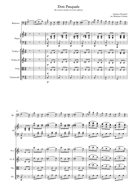 Paisiello Chi Vuol La Zingarella For Cello And Piano Sheet Music