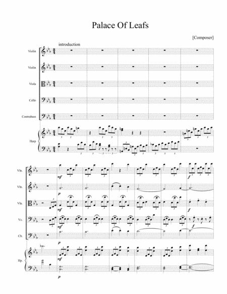 Palace Of Leaves String Orchestra Sheet Music