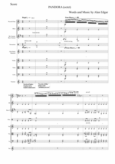 Pandora For Small Ensemble Sheet Music