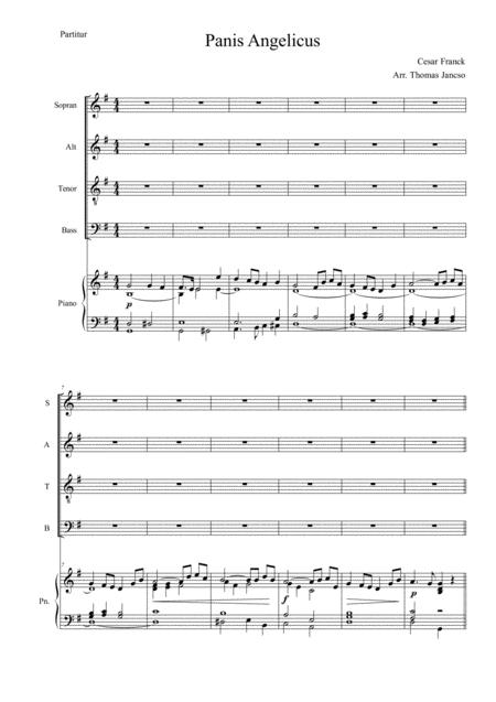 Free Sheet Music Panis Angelicus Choir Piano