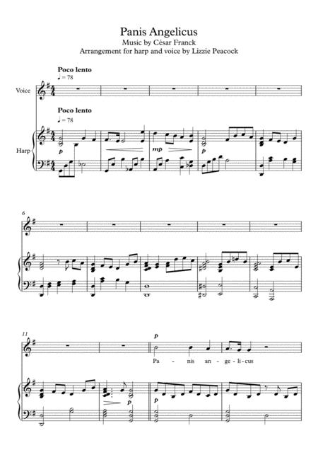 Panis Angelicus Pedal Harp And Voice Sheet Music