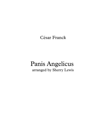 Free Sheet Music Panis Angelicus String Duo For String Duo