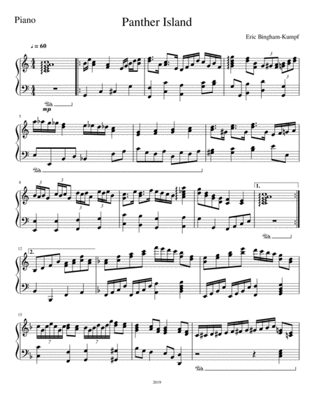 Free Sheet Music Panther Island