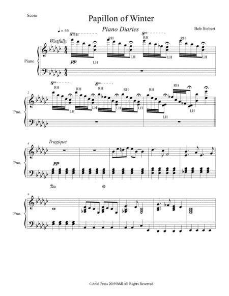 Free Sheet Music Papillion Of Winter