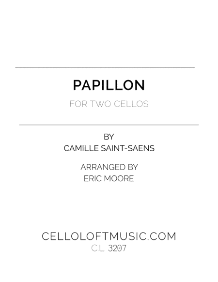 Papillon For Two Cellos Sheet Music