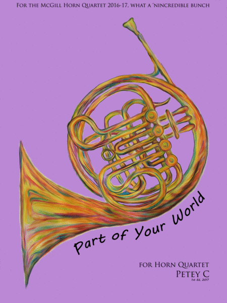 Free Sheet Music Part Of Your World For Horn Quartet