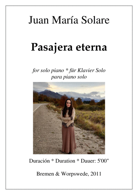 Free Sheet Music Pasajera Eterna Piano