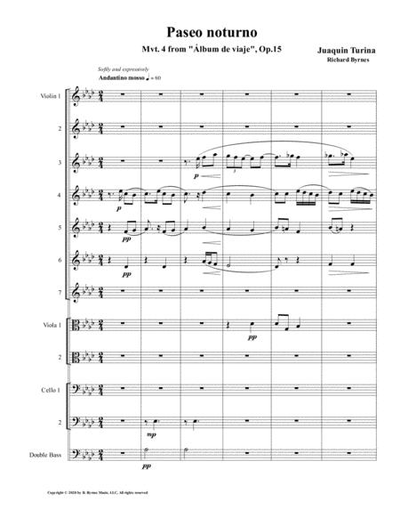 Free Sheet Music Paseo Noturno String Orchestra