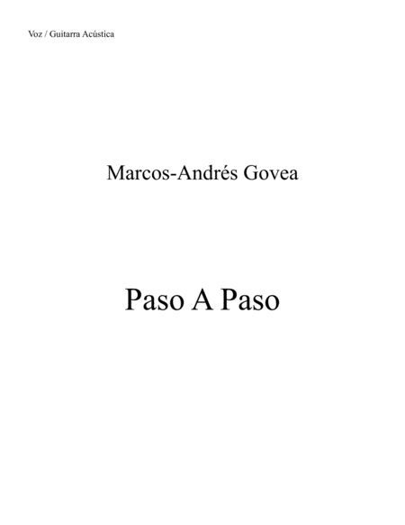 Paso A Paso Sheet Music