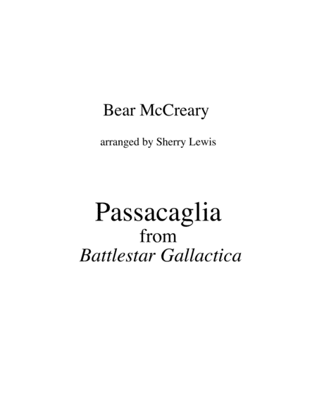 Free Sheet Music Passacaglia From Battlestar Galactica String Trio For String Trio