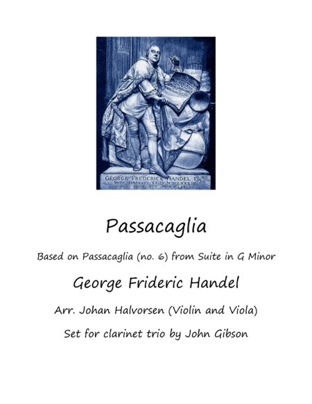 Free Sheet Music Passacaglia Set For Clarinet Trio