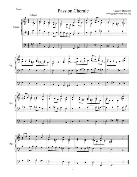 Passion Chorale I Sacred Head Now Wounded Alternate Harmonization Sheet Music